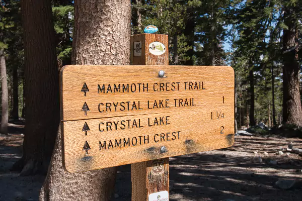 Marker Crystal Lake Trail